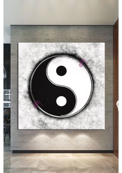 Yin Yang Tablo Siyah Kanvas Tablo fırsatları