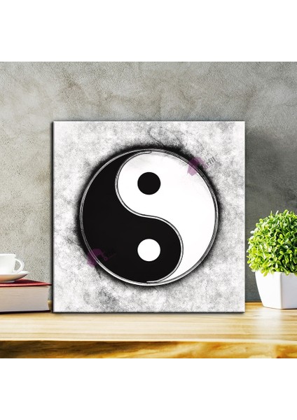 Yin Yang Tablo Siyah Kanvas Tablo modelleri