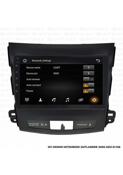Mitsubishi Outlander Android 12 Multimedya Carplay 4gb RAM+64GB HDD 2006-2012 Navigasyon Ekran modelleri