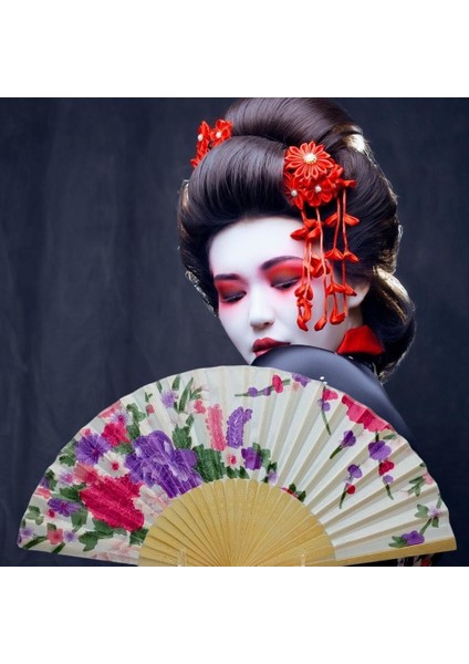 Japon Bambu Kumaş Yelpaze Çanta Boy Stant Hediyeli No.35 modelleri
