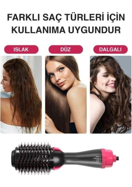 Saç Düzleştirici Kurutmalı Fırça Tarak