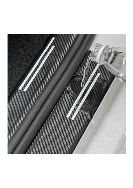 Porsche Uyumlu Karbon Kapı Eşiği Folyo 4'lü Set Orijinal Hava Kanallı Ithal fırsatları