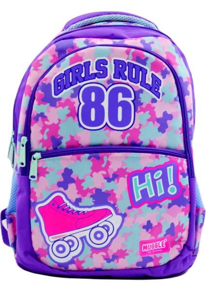 3 Bölmeli Girls Rule Okul Sırt Çantası ve Kalem Çantası fiyatları