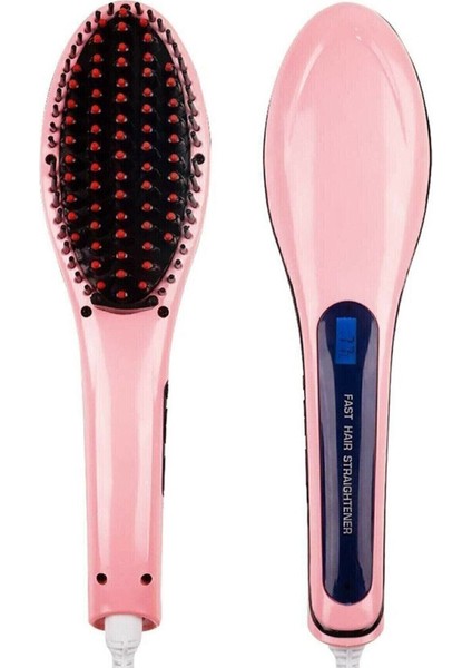 Profesyonel Elektrikli Saç Düzleştirici Tarak Fast Hair Straightenerr Pembe Tarak fiyatları