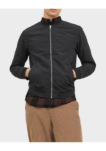 Jack & Jones Erkek Ceket Siyah 12237749 Jjeroy Bomber Jacket