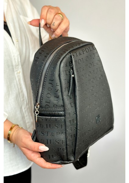 Büyük Boy Günlük Kullanamına Uygun 9 Bölmeli Siyah Kadın Sırt Çantası 4040 modelleri