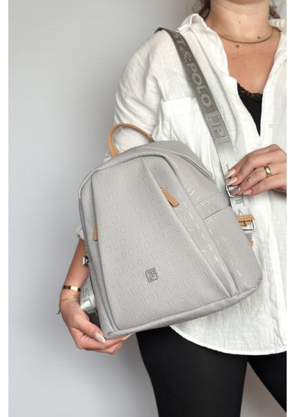 Büyük Boy Günlük Kullanamına Uygun 9 Bölmeli Gri Kadın Sırt Çantası 4040 fiyatları