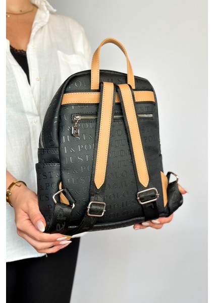 Büyük Boy Günlük Kullanamına Uygun 9 Bölmeli Siyahtaba Kadın Sırt Çantası 4040 fiyatları