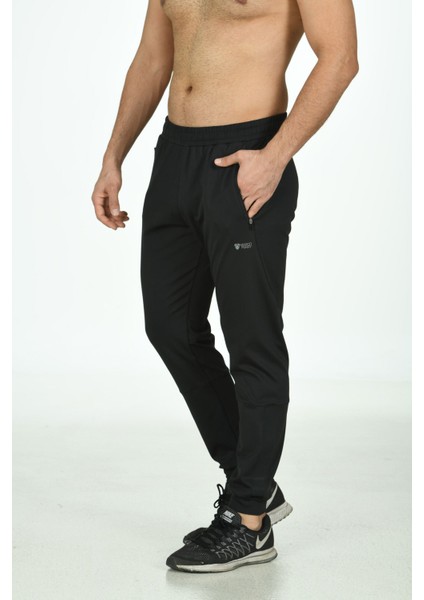 Siyah Erkek Cepli Manşetli Paça Micro Jarse Kumaş Eşofman Altı EDY201153S fırsatları