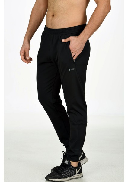 Siyah Erkek Cepli Manşetli Paça Micro Jarse Kumaş Eşofman Altı EDY201153S indirimleri