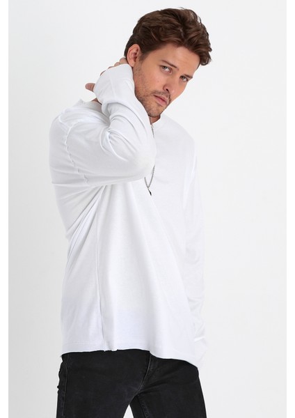 Uzun Kollu Geniş Yaka Rahat Kesim Tişört fiyatları