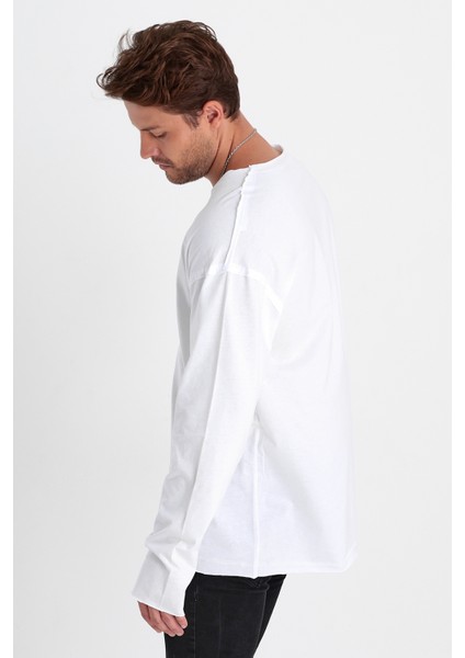 Uzun Kollu Geniş Yaka Rahat Kesim Tişört fırsatları