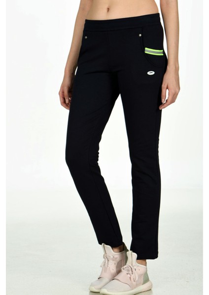 Trend Hill Lacivert Kadın Iki Iplik Düz Paça 3 Cepli Beli Lastikli Spor Eşofman Altı EDY201908 fiyatları