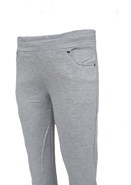 Gri Melanj Kadın 30/100 Lyc Penye,cepli Kot Model Eşofman Altı 137 fiyatları