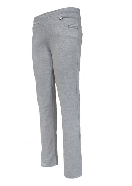 Gri Melanj Kadın 30/100 Lyc Penye,cepli Kot Model Eşofman Altı 137 fırsatları