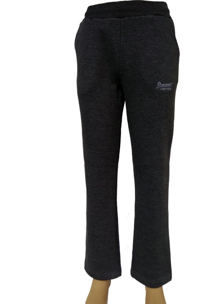 Kırçıllı Antrasit Kadın Üç Iplik Cepli Düz Paça Şardonlu Beli Lastikli Eşofman Altı 140 modelleri