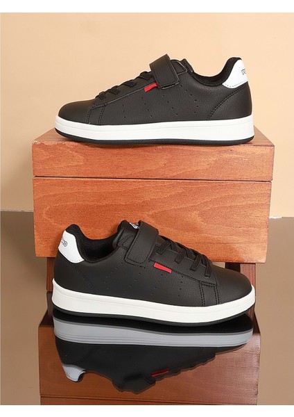 1709 Anatomik Tabanlı Çocuk Sneakers Günlük Ayakkabı - NKT01709-SIYAH Beyaz-31 modelleri