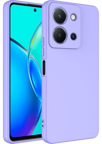 Vivo Y36 Kılıf Lansman Içi Kadife Kamera Lens Koruyuculu Silikon + Ekran Koruyucu
