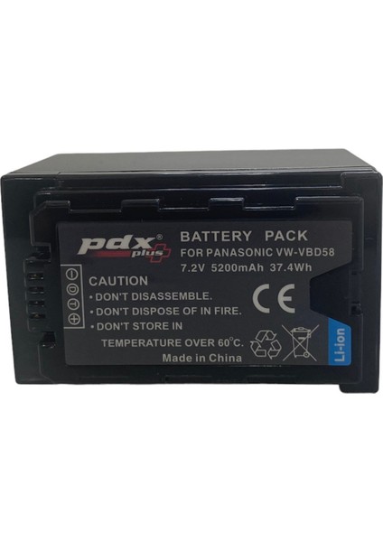 Panasonic Için VBD58 Batarya Pil 5200MAH HC-X1000,PX270,AG-AC8,MDH2 fırsatları