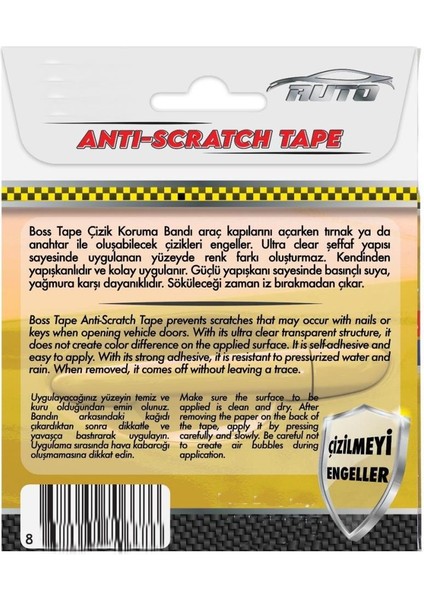 Oto Kapı Tutamaç İç Kısım Çizik Koruma Bandı 5 Adet