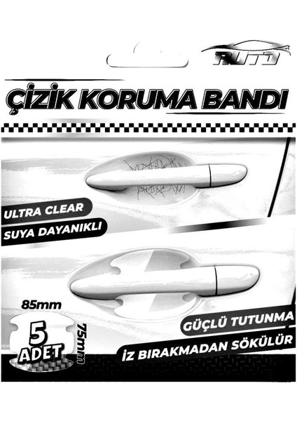 Oto Kapı Tutamaç İç Kısım Çizik Koruma Bandı 5 Adet