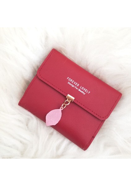 Yapraklı Bordo Cüzdan