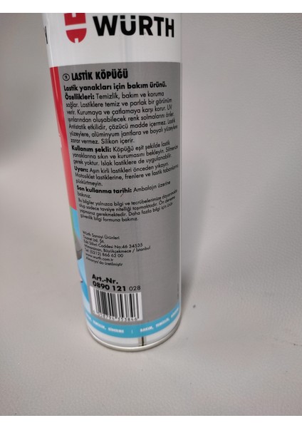 Würt Lastik Köpüğü 500 ml Made In Germany