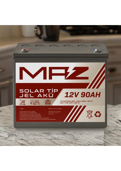 12 Volt 90 Amper (Ah) Solar Jel Akü (Güneş Paneli Akü) modelleri