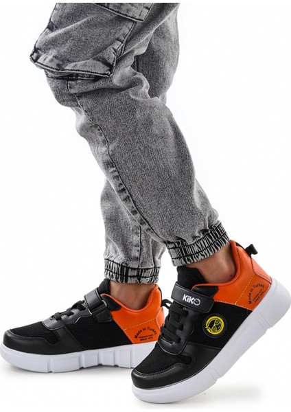 Cırtlı Fileli Erkek Çocuk Spor Ayakkabı 3011 Siyah - Portakal fiyatları