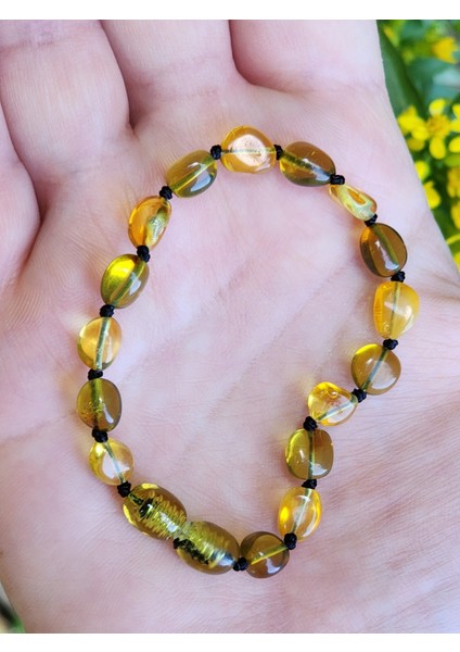 Damla Kehribar Çocuk Sakinleştirici Bileklik 16 cm fiyatları