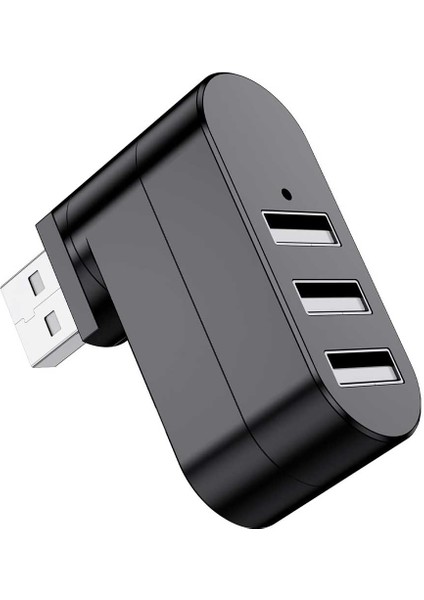 3 Bağlantı Noktalı 90/180 Derece Dönebilir USB 2.0 Çoklayıcı Hub