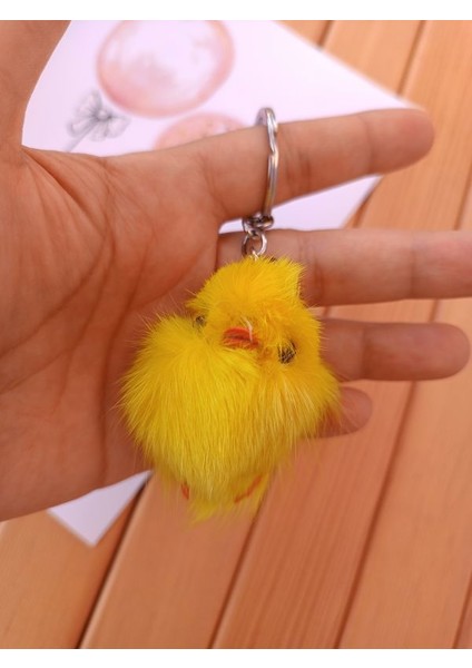 Civcivli Tüylü Anahtarlık