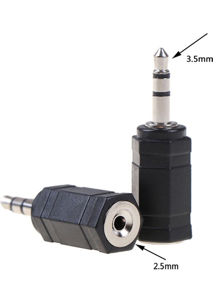 3.5mm Erkek To 2.5mm Dişi Stereo Mic Ses Kulaklık Jak Adaptörü Dönüştürücü