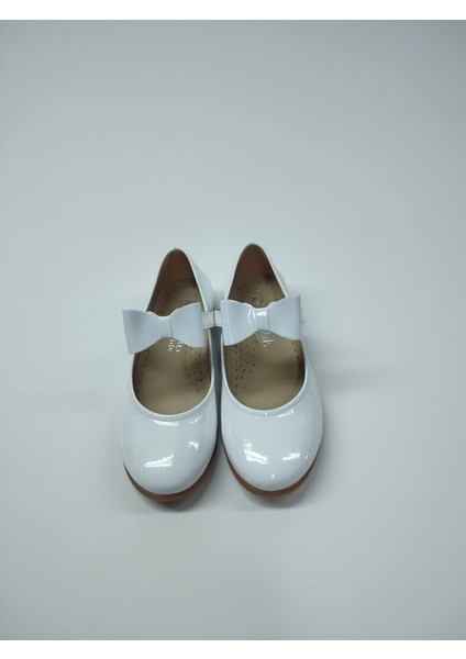 Kız Bebek Çocuk Beyaz Rugan Babet Ayakkabı fırsatları