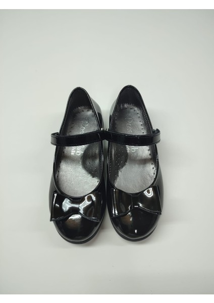 Kız Bebek Çocuk Siyah Rugan Babet Ayakkabı fırsatları