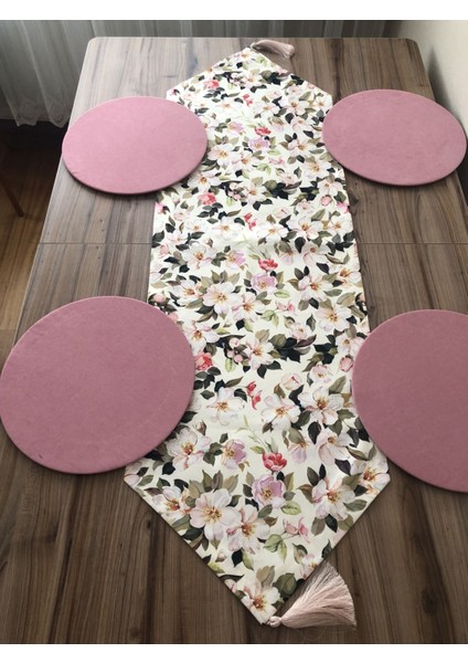 Çiçek Desenli Runner & Supla