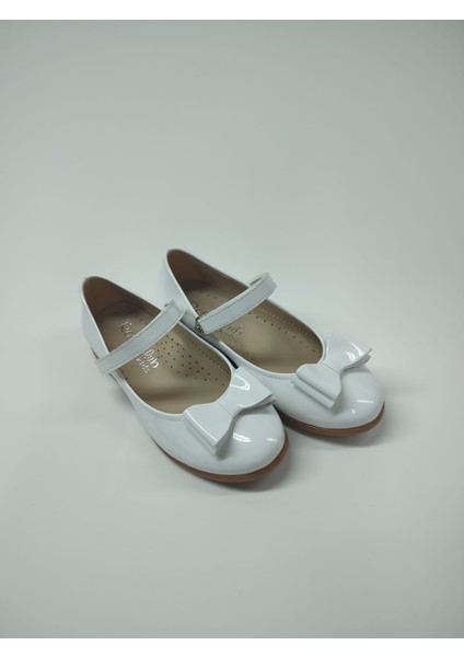 Rose Club Kız Çocuk Beyaz Rugan Babet Ayakkabı Düz Tabanlı Şık Tasarım modelleri