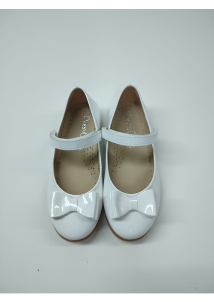 Kız Bebek Çocuk Beyaz Rugan Babet Ayakkabı indirimleri