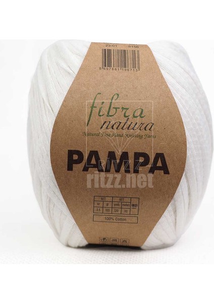 Fibra Natura Pampa Pamuk Ribbon / 23-01 / Beyaz