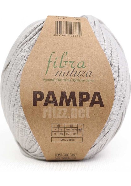 Fibra Natura Pampa Pamuk Ribbon / 23-11 / Gri