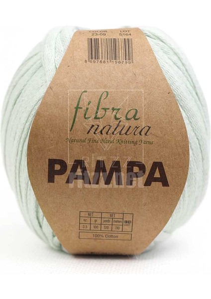 Fibra Natura Pampa Pamuk Ribbon / 23-09 / Su Yeşili