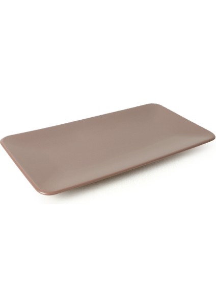 Mat Açık Taupe Siera Kayık Tabak 33 cm 2 Adet 958