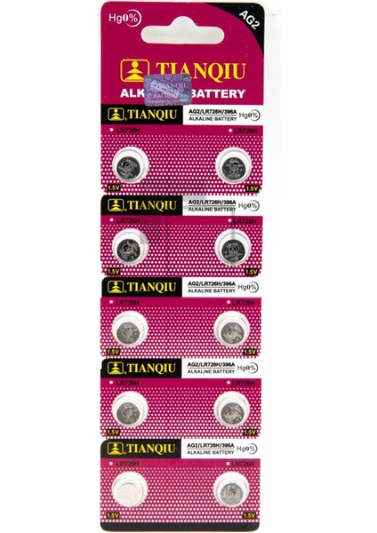 Pil Düğme Ag2 LR726H 1.5V (10 Adet) Tıanqıu 396A