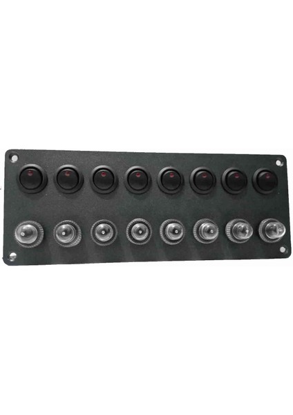 Bfy Switch Panel 8'li Kırmızı Işıklı Sigortalı