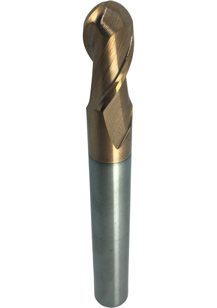 Küre Uzun Boy (100 mm) Parmak Freze 12 mm (İki Ağızlı)