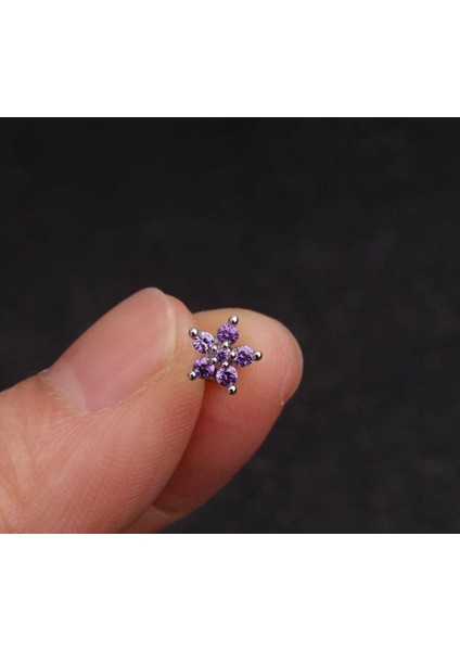 By Dilek Çetin Acessorry Cerrahi Çelik Kıkırdak Helix Tragus PIERCING(4ADET)