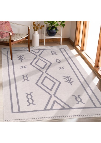 Pamuklu Kaymaz Taban Çamaşır Makinasında Yıkanabilir Modern Tasarım Halı & Kilim