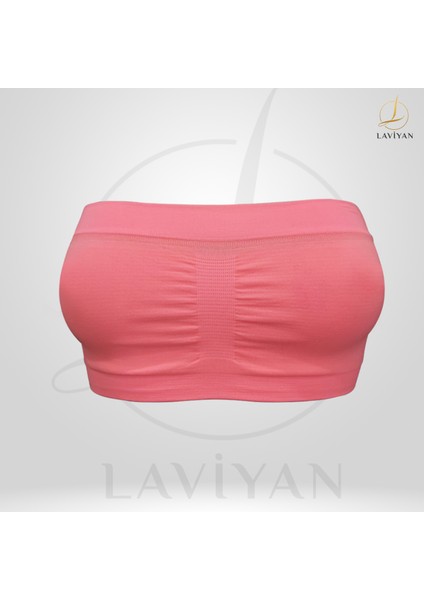 Kadın 2'li Paket Dikişsiz/seamless Pedli Straplez + Lazer Kesim Dikişsiz Boxer, Iç Çamaşırı Takımı