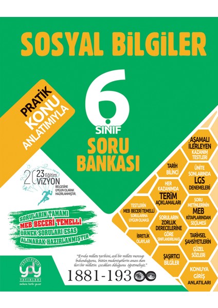 Yusuf Demir Yayınları Sosyal Bilgiler 6. Sınıf Soru Bankası