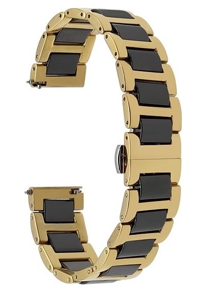 Samsung Galaxy Watch 6 Classic (20MM) Için Klasik Model Seramik Metal Kayış-Kordon
